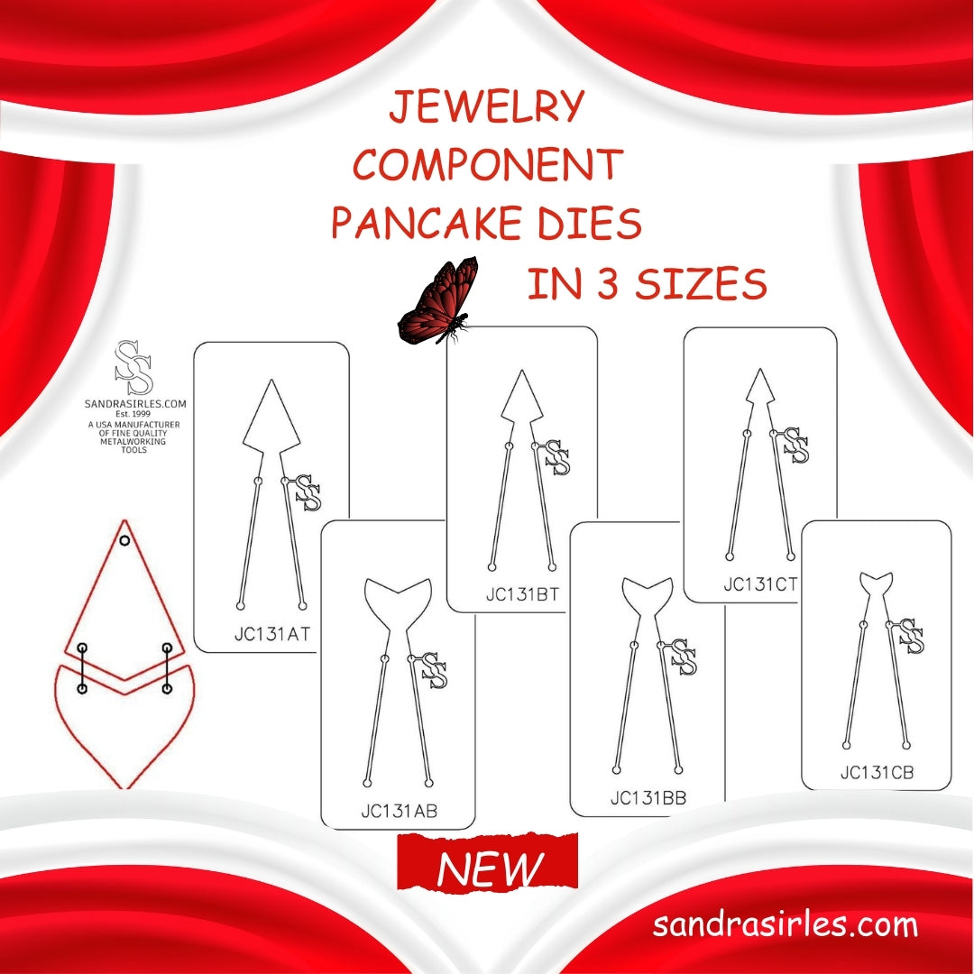 PANCAKE DIE JC131 2 PIECE JEWELRY COMPONENTS